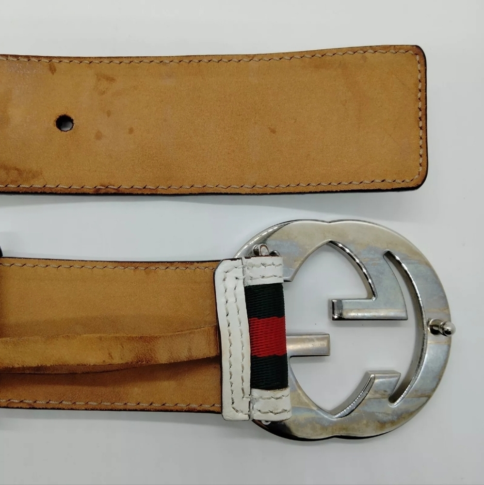 Auth Gucci Interlocking GG Web Belt - Picture 7 of 8